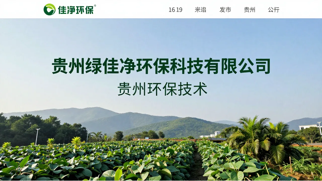 贵州绿佳净环保科技有限公司 首页主视觉